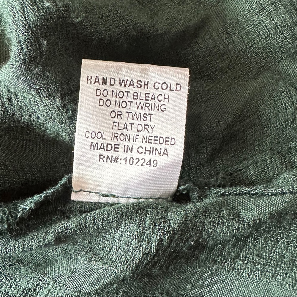 Skies are Blue Green Long Sleeve Collared Button Down Shirt Extra Large XL - Picture 10 of 10